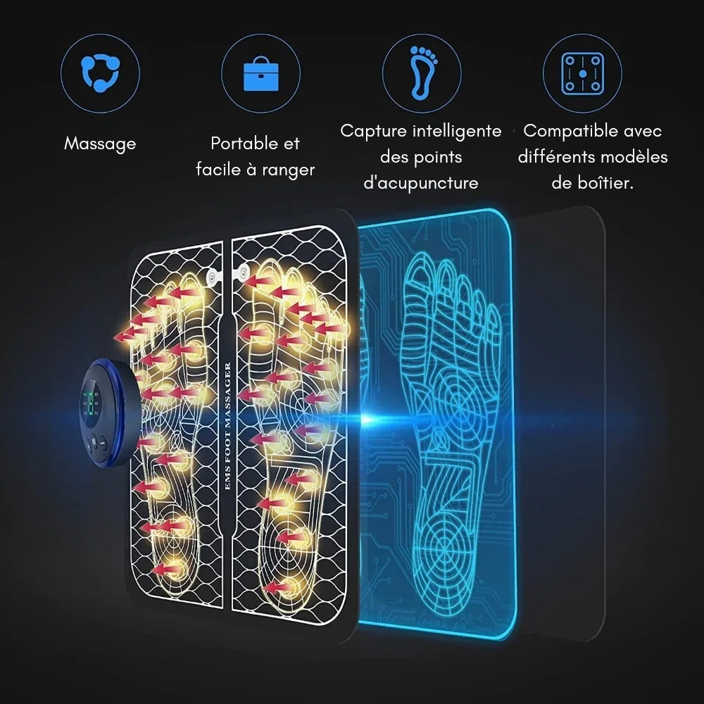 Coussin de massage pieds électrique – Soulagement rapide des tensions | Calmiva™