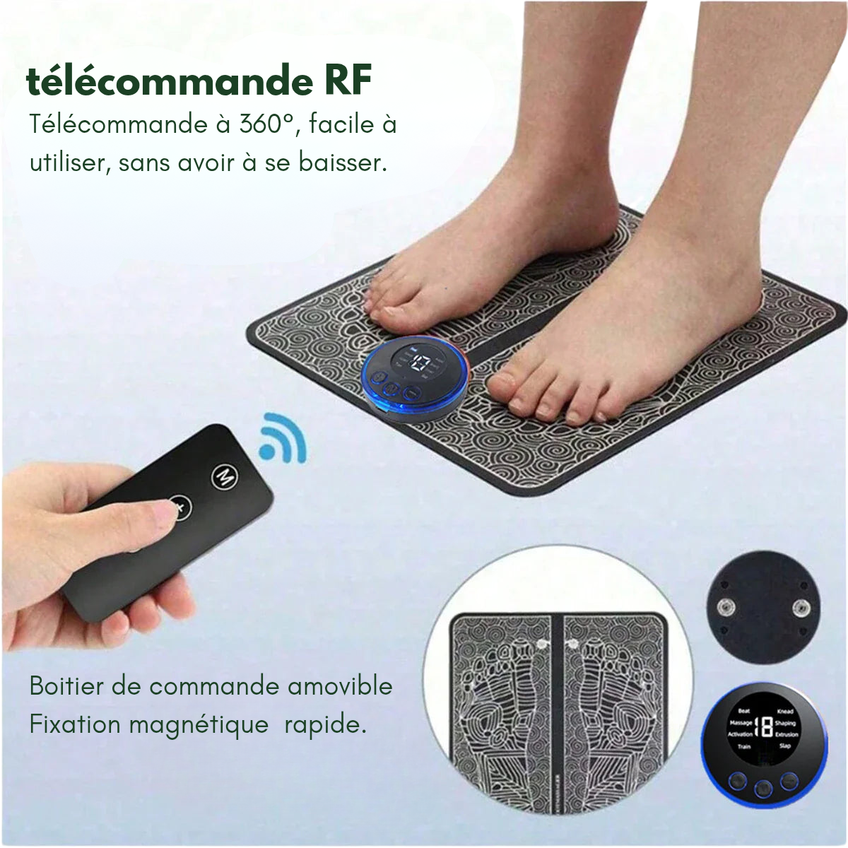 Coussin de massage pieds électrique – Soulagement rapide des tensions | Calmiva™