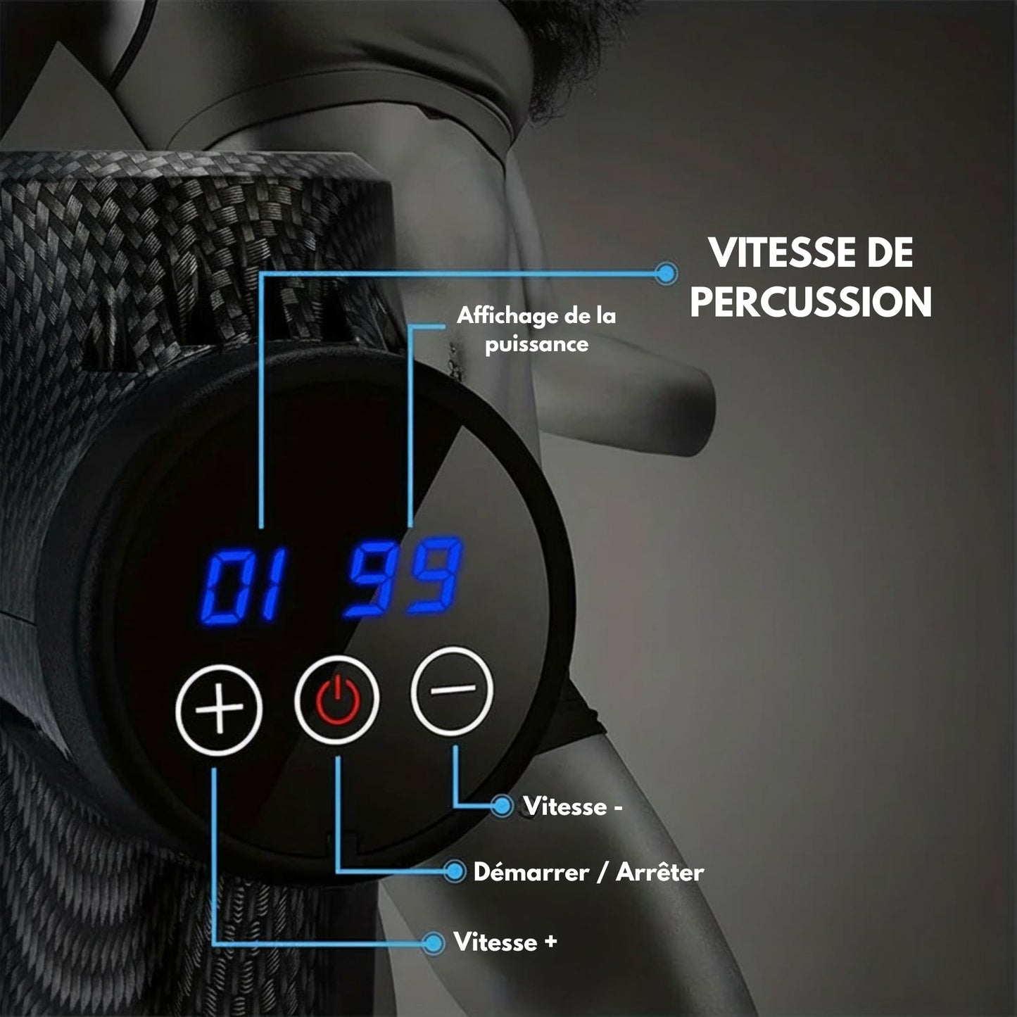 Pistolet de massage 30 niveaux – Relaxation musculaire profonde | Calmyo™