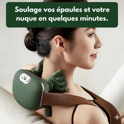 Masseur cou shiatsu 4D chauffant – Soulage tensions profondes des épaules | Zenvio™