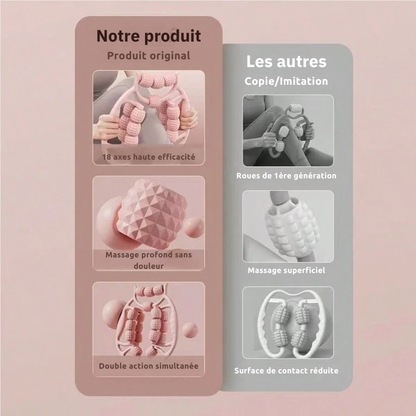Masseur rouleau 18 roues – Tonifie, raffermit et réduit la cellulite | Rolivo™