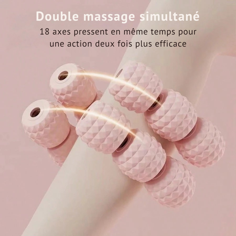 Masseur rouleau 18 roues – Tonifie, raffermit et réduit la cellulite | Rolivo™