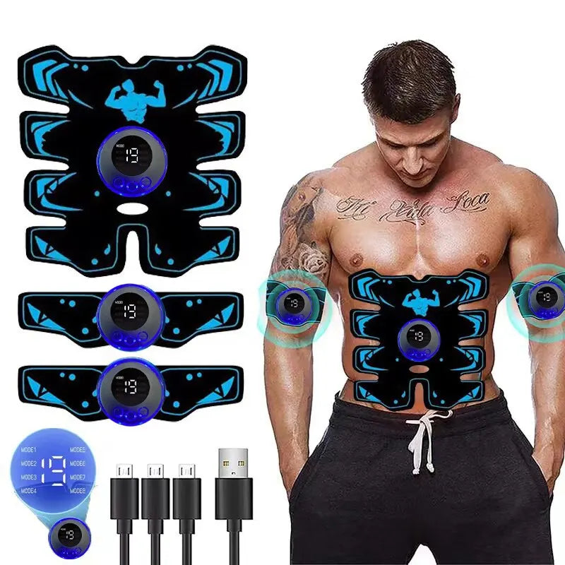 Stimulateur abdominal 3-en-1 rechargeable USB – Tonifie et raffermit l'abdomen | Vemoro™